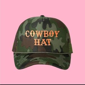 Camo Cowboy Hat Trucker Hat